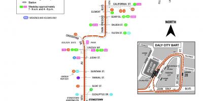 San Francisco autobus 28 trasy mapu