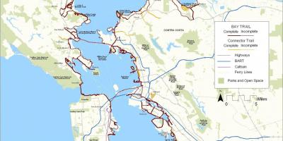 San Francisco bay trail mapu