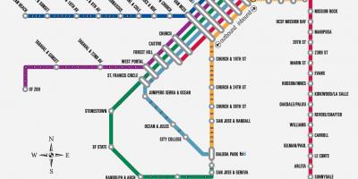 Muni metro mapu