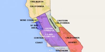 San Francisco v kalifornii na mape
