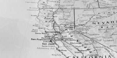 Čierna a biela mapu San Francisco