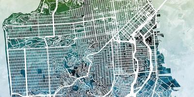 Mapu San Francisco mesto umenia