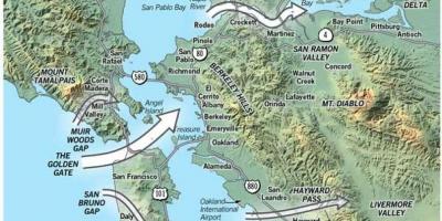 Mapu San Francisco mikroklíma