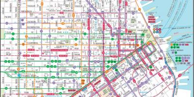 San Francisco public transit mapu