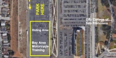 Mapa SF motocykel parkovanie