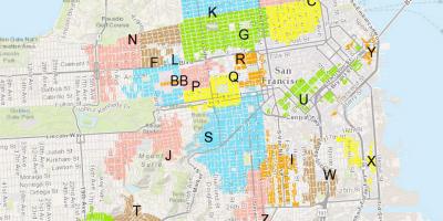 Mapa SF rezidenčné parkovanie
