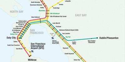 San Francisco airport bart mapu