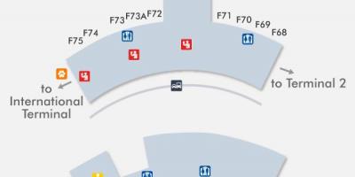 SFO airport mapu terminálu 3