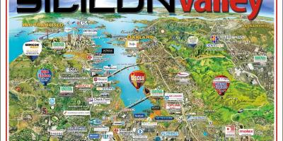 Silicon valley oblasť mapu