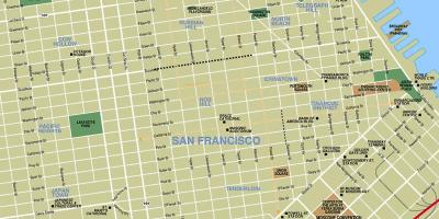 Mapa centre mesta San Francisco ca