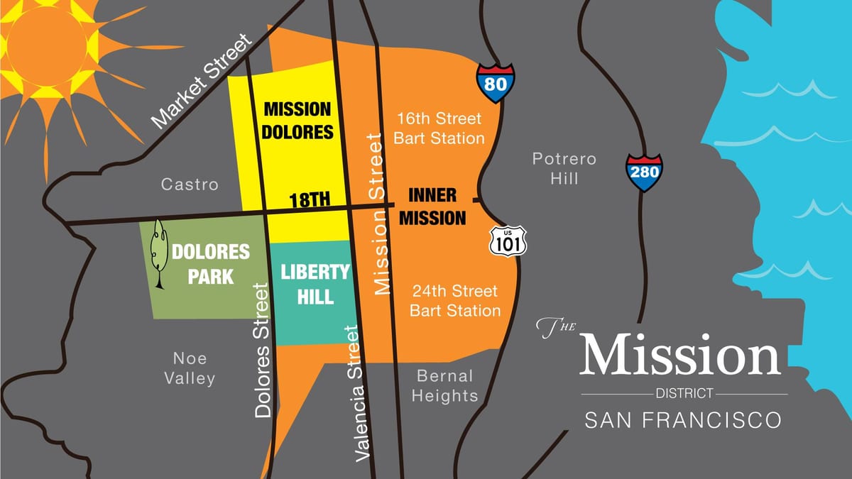 Mapa úlohou okrese San Francisco
