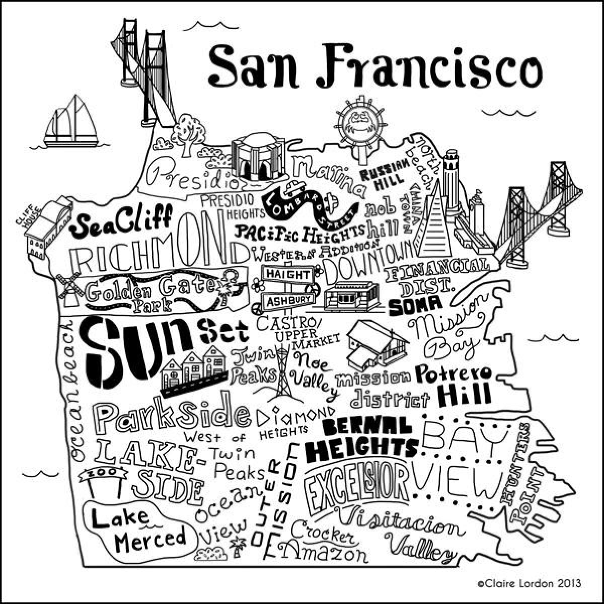 Mapa obchod San Francisco