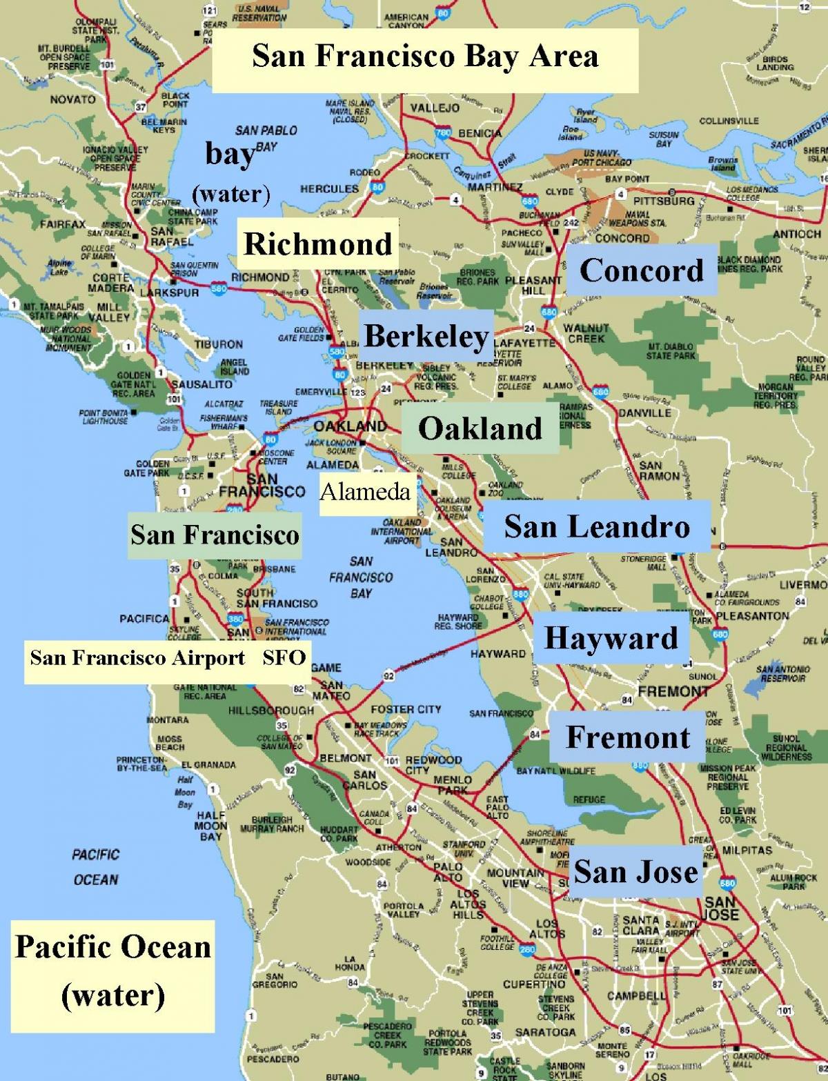 mapu San Francisco area california