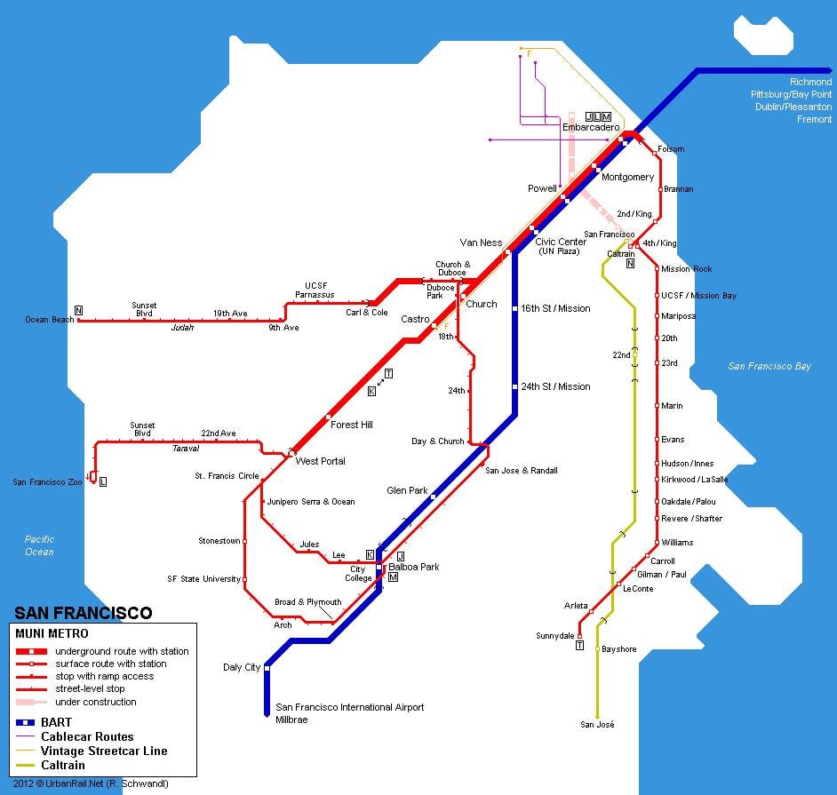 Mapa muni električka
