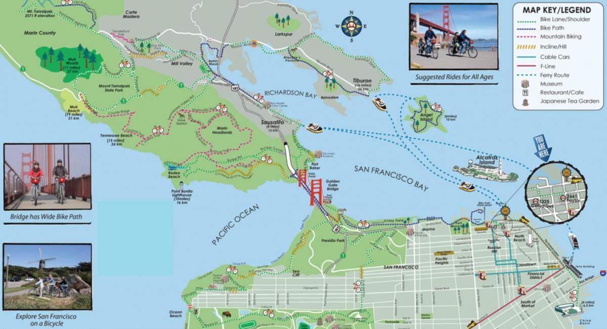 Mapu San Francisco bicykli