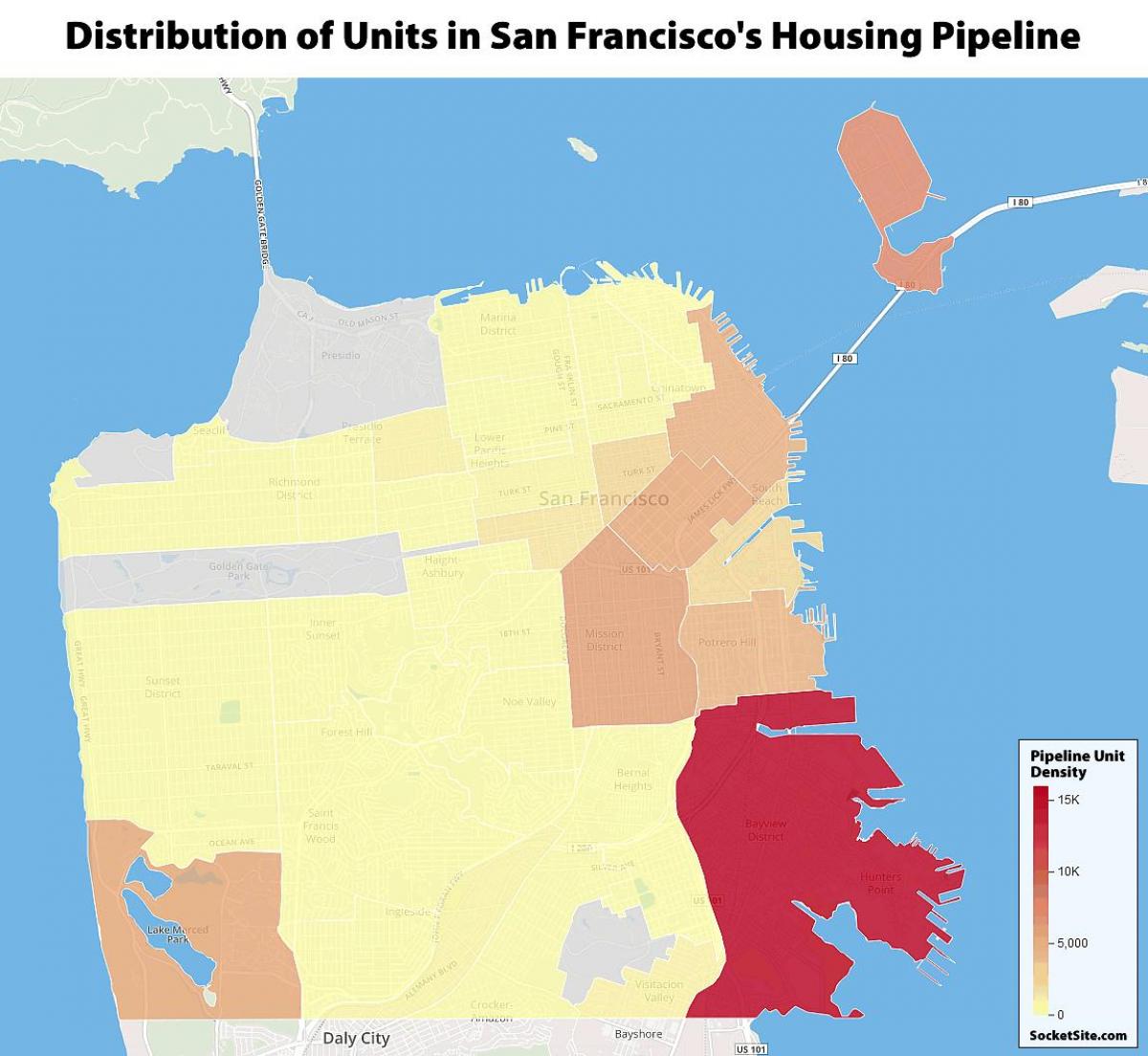 San Francisco public bývanie mapu