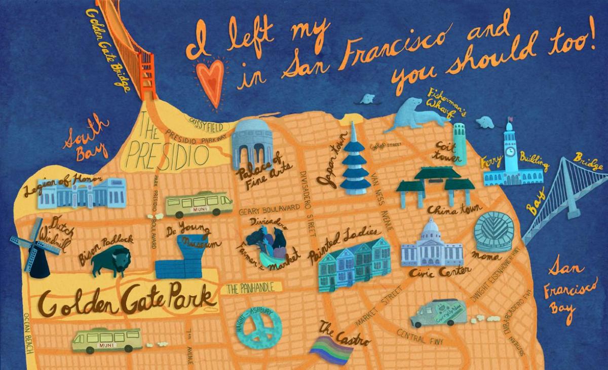 Mapu San Francisco ilustráciu
