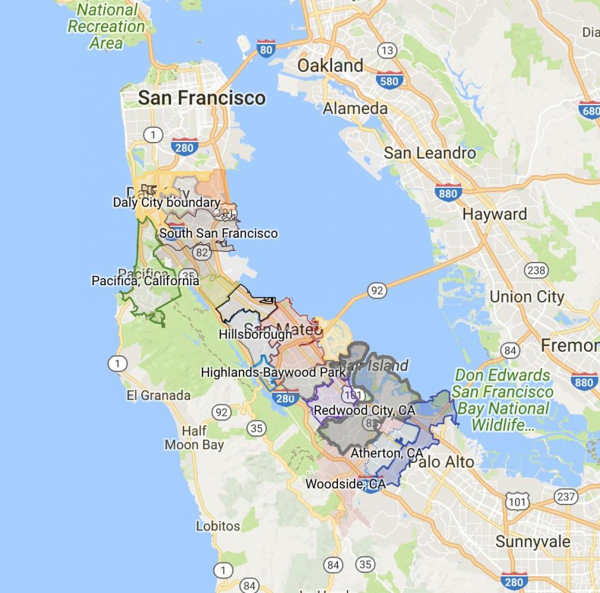 Mapu San Francisco mesta limity
