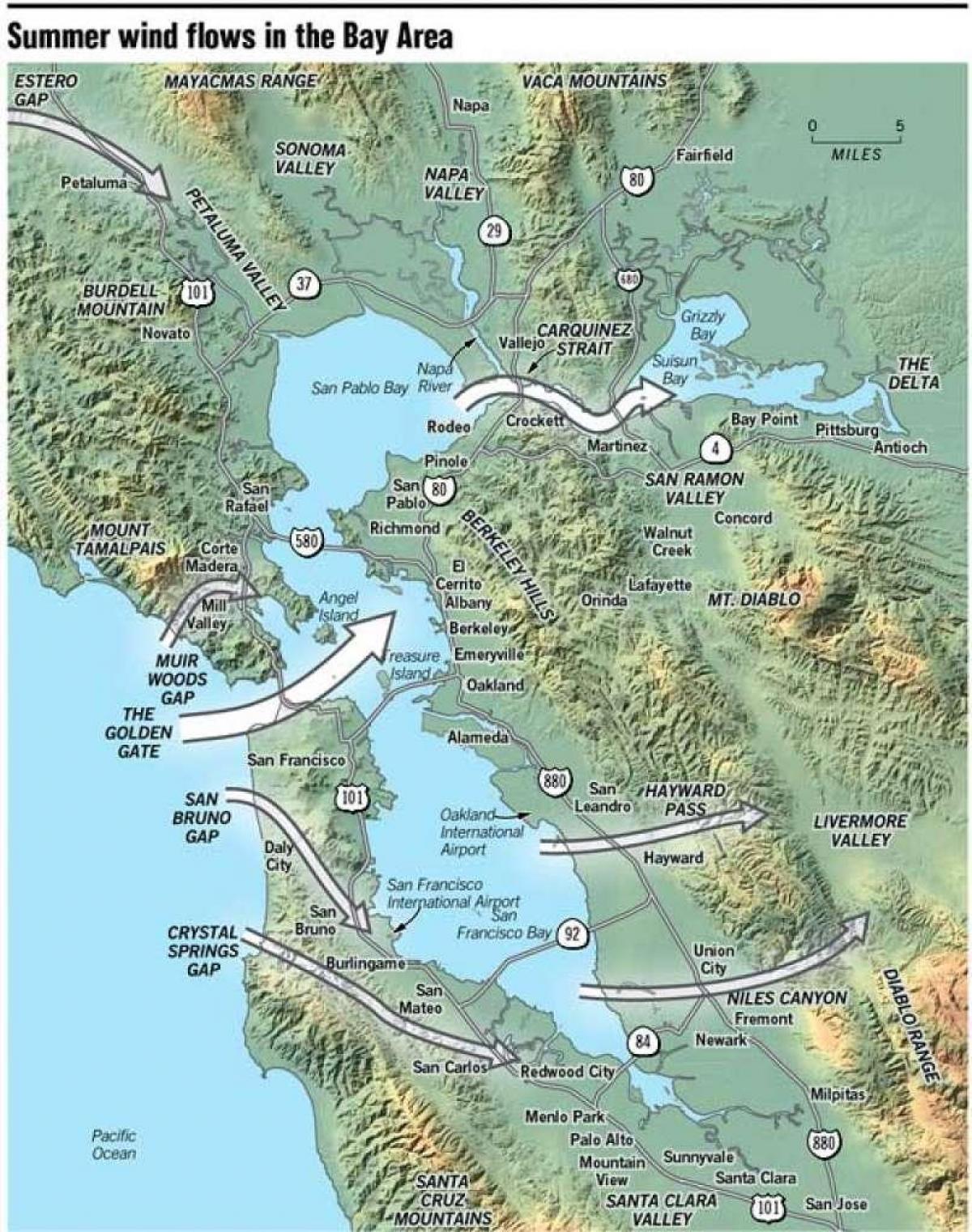 Mapu San Francisco mikroklíma