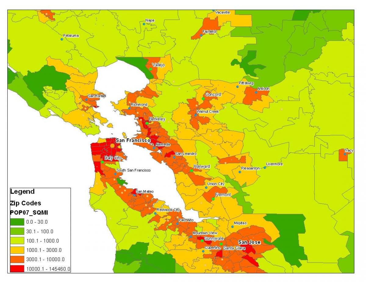 Mapu San Francisco obyvateľstva