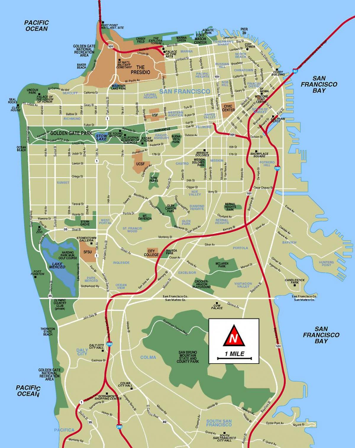 Mapu San Francisco v režime offline