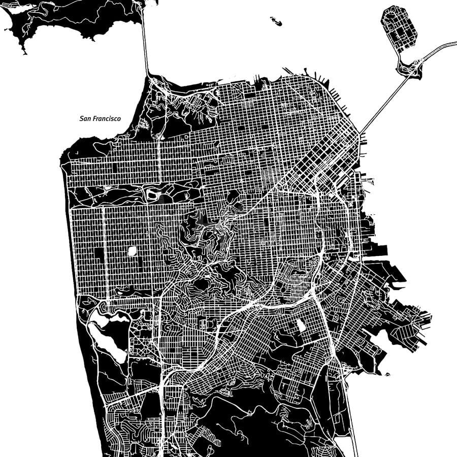 Mapu San Francisco vektor