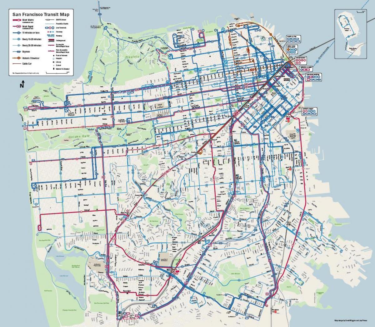 San Francisco bus mapu