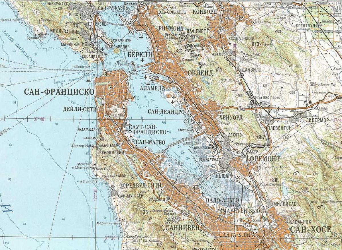 Mapa sovietskeho San Francisco