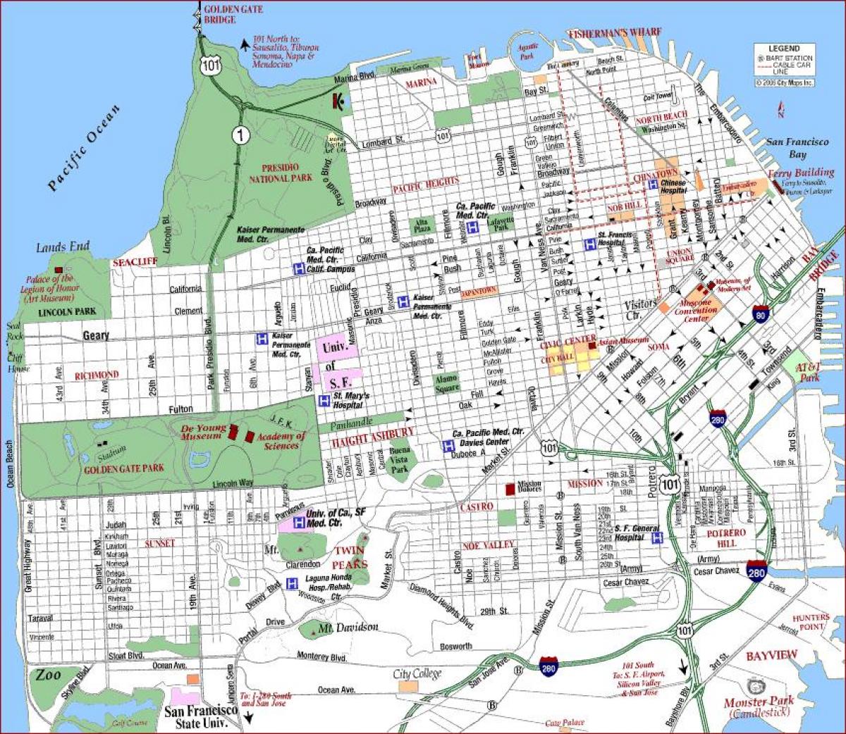 San Francisco va medical center mapu