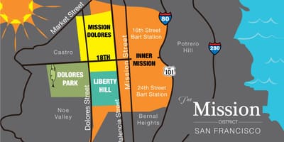 Mapa úlohou okrese San Francisco