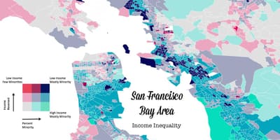 Mapa z bay area príjmu