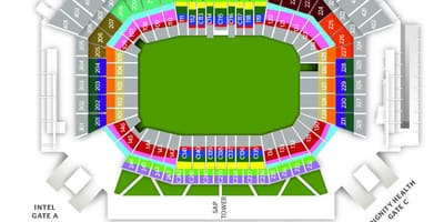 Mapa levi ' s stadium brány