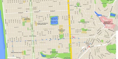 Mapa západ slnka okrese San Francisco