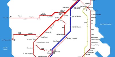 Mapa muni električka