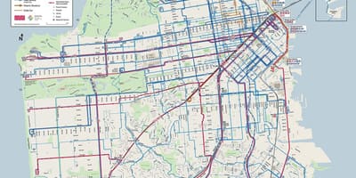 SF muni autobus mapu