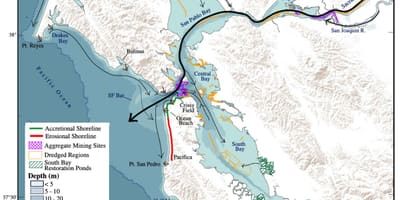 Mapu San Francisco bay hĺbka