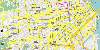 San Francisco zaujímavé miesta mapu