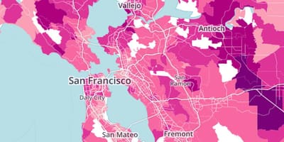 Mapa z bay area real estate