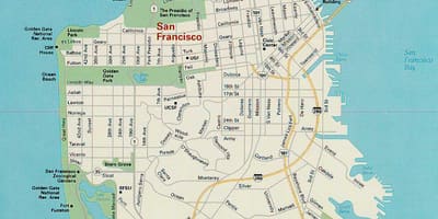 Mapu San Francisco hlavné atrakcie