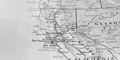 Čierna a biela mapu San Francisco
