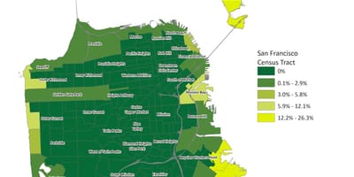 Mapu San Francisco povodňovej zóny
