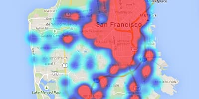 Mapu San Francisco výkalov