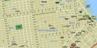 San Fran turistické mapy