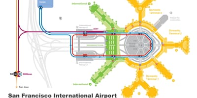 San Francisco airport prenájom auta mapu
