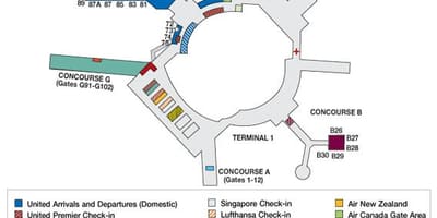 San Francisco airport mapu spojených