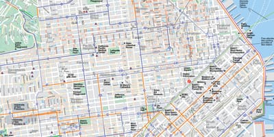 Mapa SFO turistické