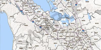 Mapa silicon valley psč
